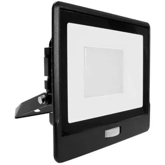 VT-158S LED Floodlight with Sensor - 50 W - 4000 Lm - 3000K - Black
