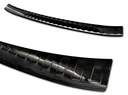 Stainless steel loading sill protector, Mercedes A Class W177, 2018> - graphite/black line. OEM quality, brushed.