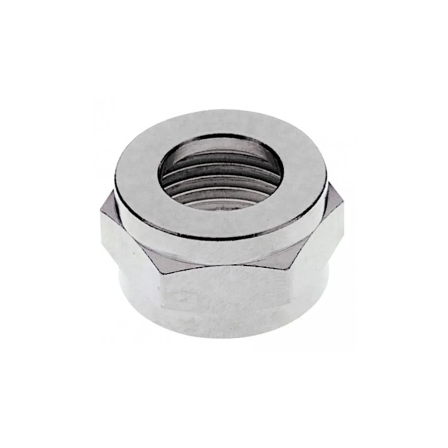 Zeskantmoer 1/2", vernikkeld messing