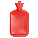 Hot water bottle, screw cap, 2 liters, red