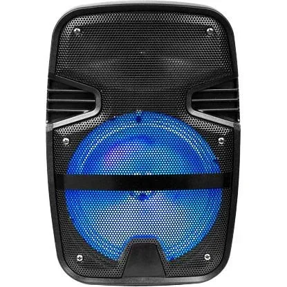 VT-6208 Portable battery-powered speaker with Bluetooth, wired microphone and LED light effect - RGB - 15W