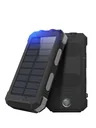 Solar power bank with flashlight and LED capacity indicator