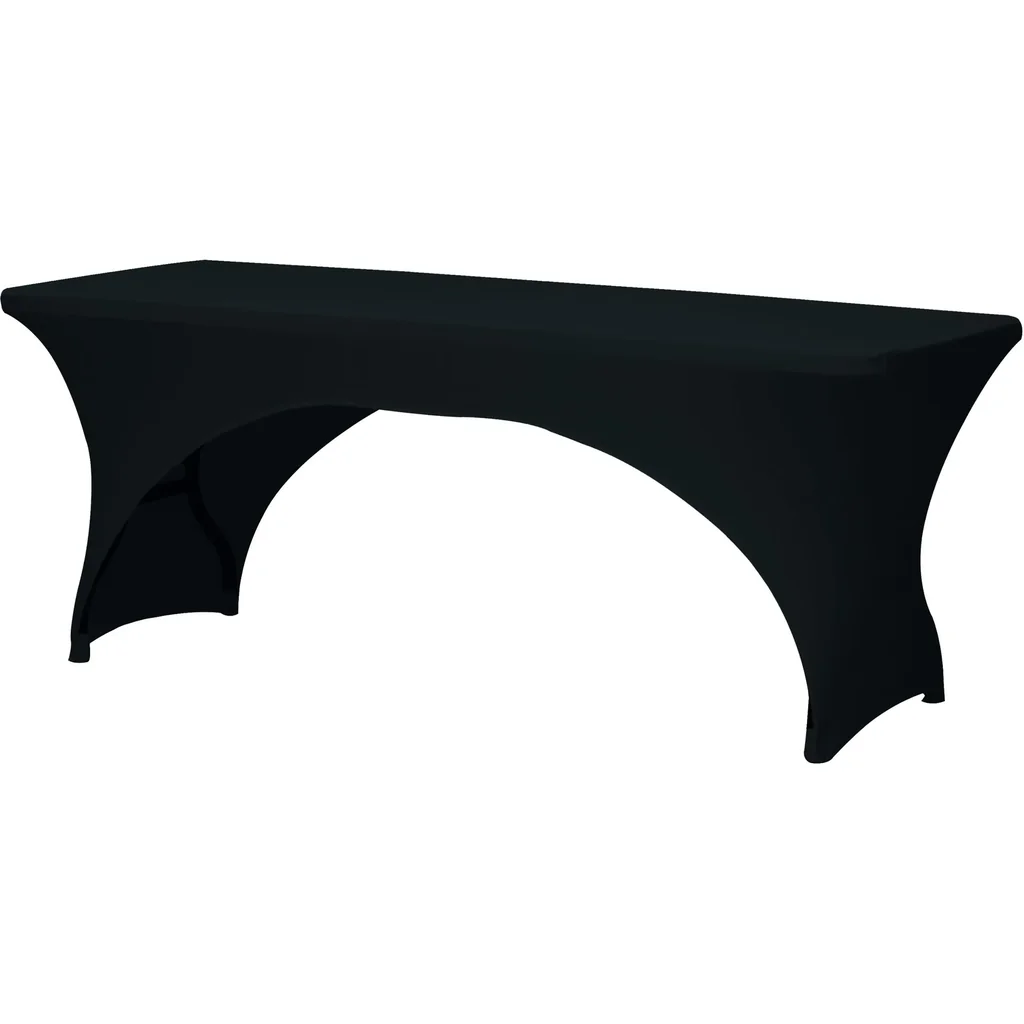 Table cover for rectangular table - arched - black