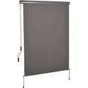 Vertical awning with hand crank dark grey
