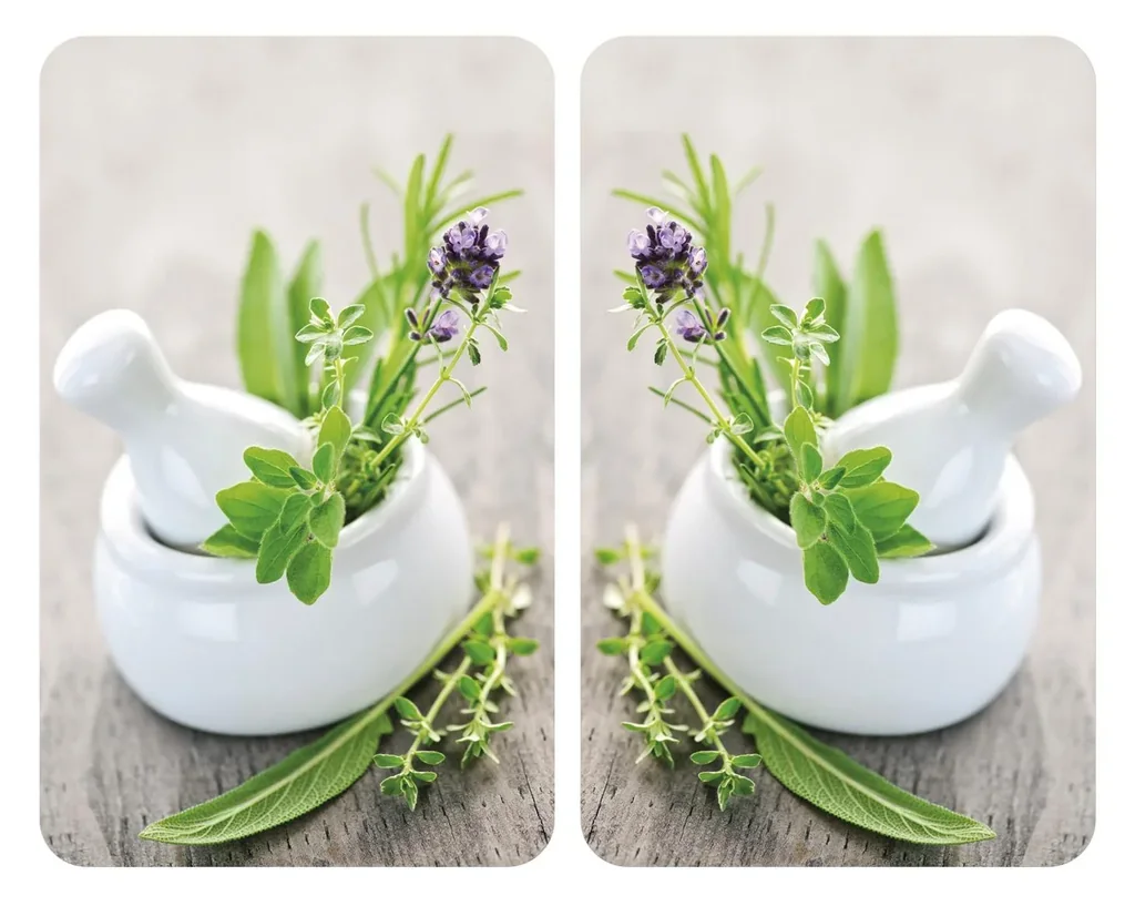 Universal Herb Garden stove cover, set of 2, 52 x 30 cm