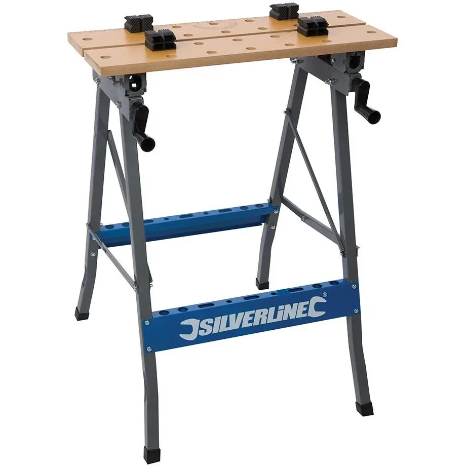 Heavy-duty workbench with tilting worktop 150 kg