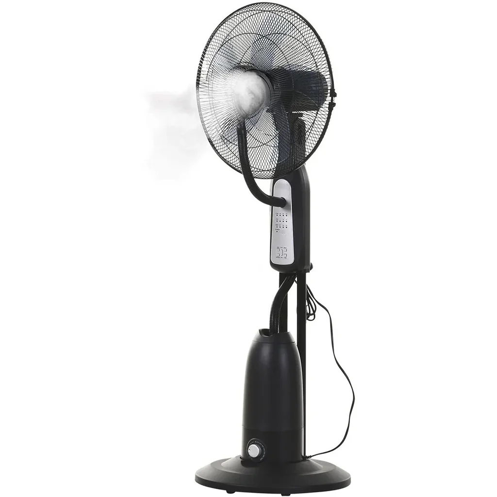 Pedestal fan with water atomizer