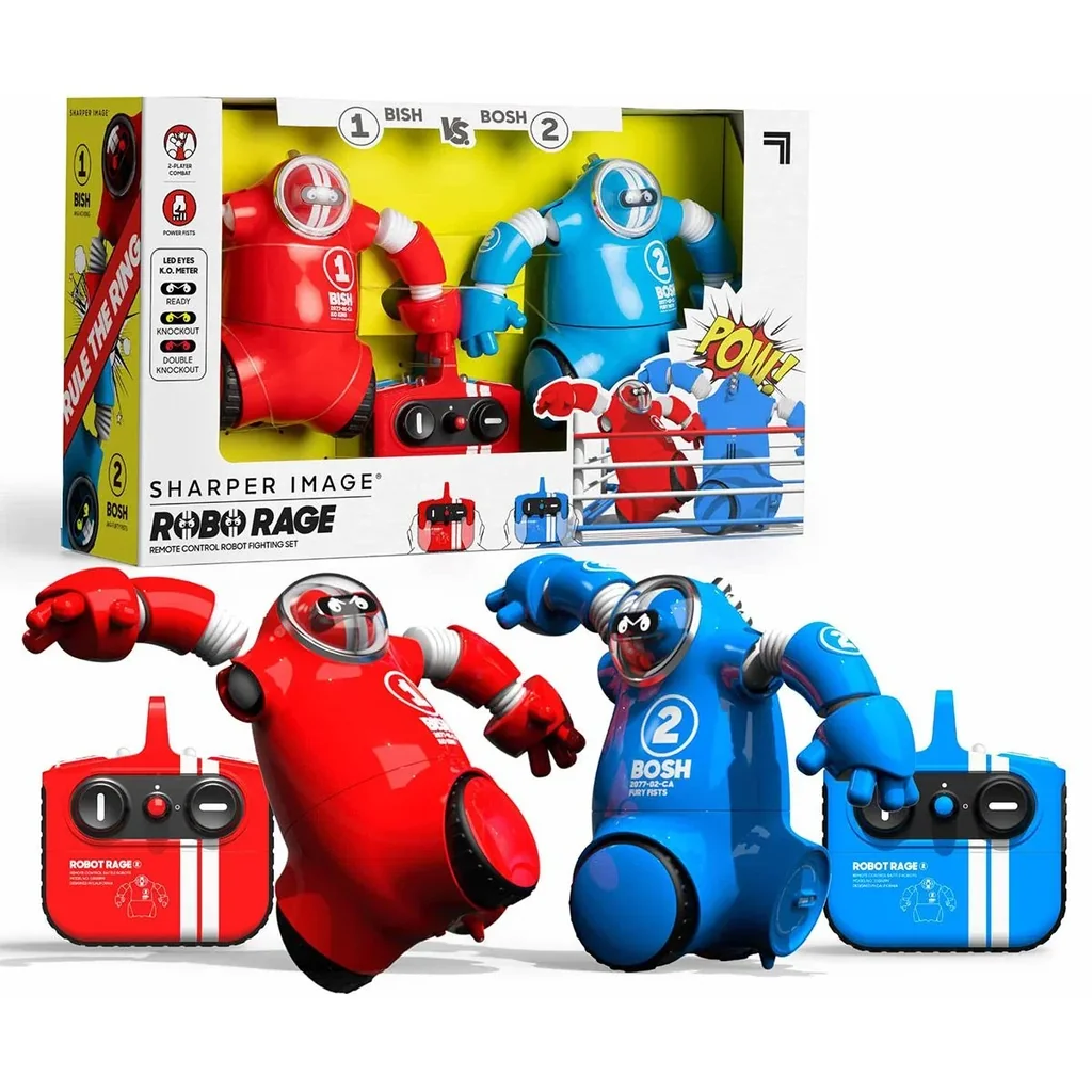 Sharper Image RC Robot Battle Set for Two Players - with Light and Sound Effects