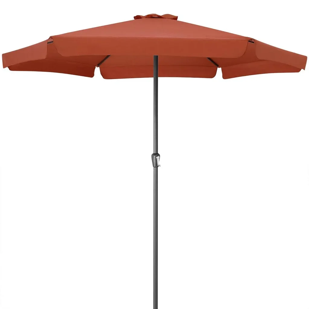 Aluminium XXL parasol - terracotta - Ø330cm - UV protection 50+