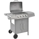 Gas grill 4+1 cooking zone silver