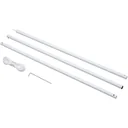 Set of 3 telescopic poles for awnings, including rope and pegs, metal, white, 25 x 104 cm