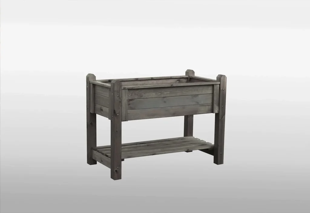 Solid herb bed, grey, large