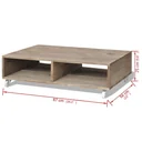 Coffee table solid wood brown