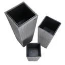 Flower pots - 3 pieces - polyrattan