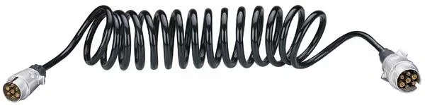 Spiral connection cable, 3.5 m with metal plugs