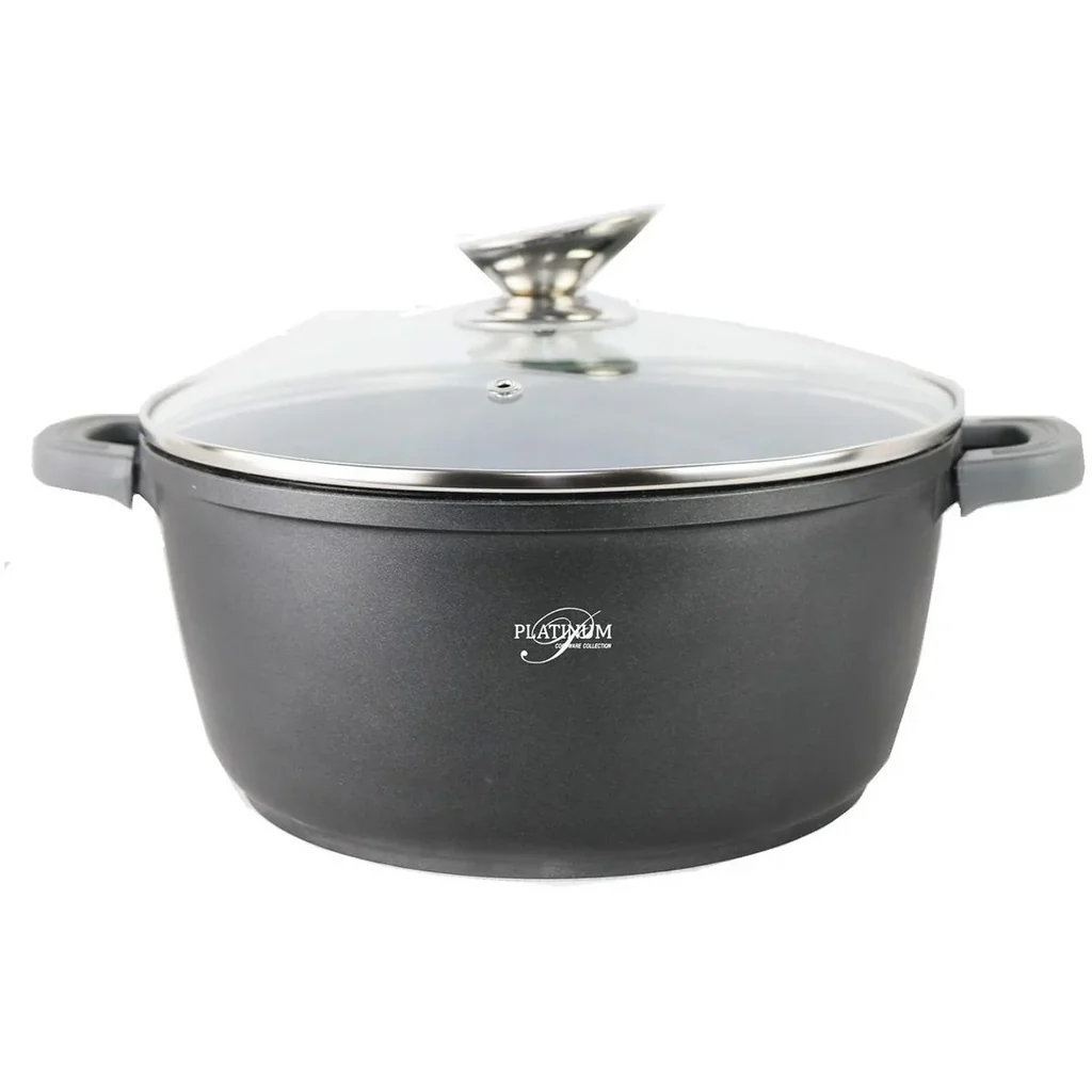 Saucepan/Casserole - with lid - 28 cm - Black