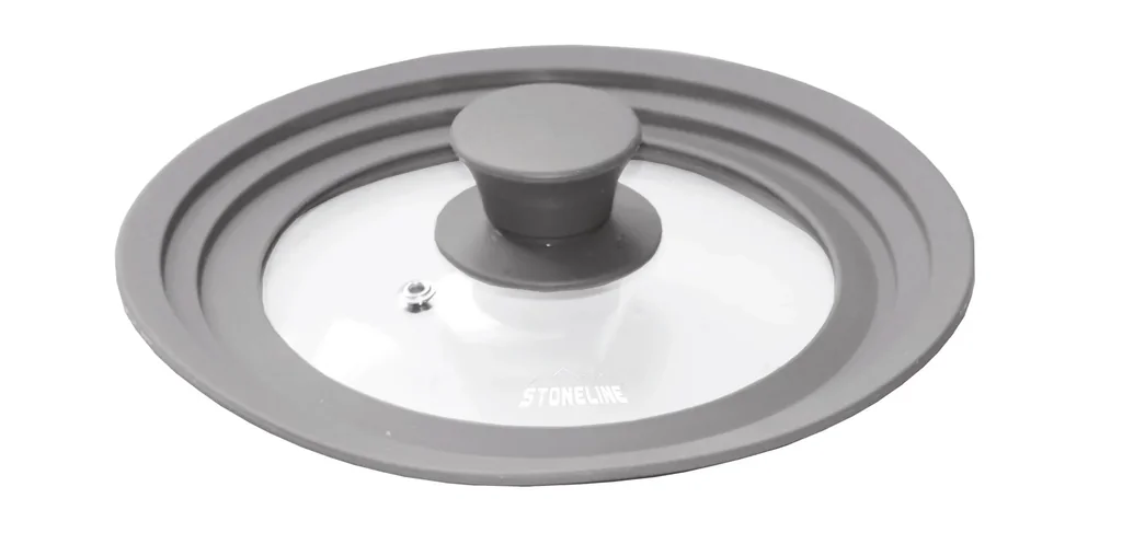 Universal glass lid with silicone rim, suitable for 24/ 26 /28 cm