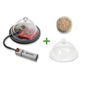 Mini smoker SB-01 with fragrant oak sawdust and additional oven hood