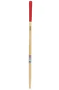 Replacement handle, ash handle 120 cm, straight, varnished, red hand end, for spade spade shovels