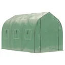 Polytunnel greenhouse walk-in 3 x 2 m greenhouse frost protection steel pipe dark green