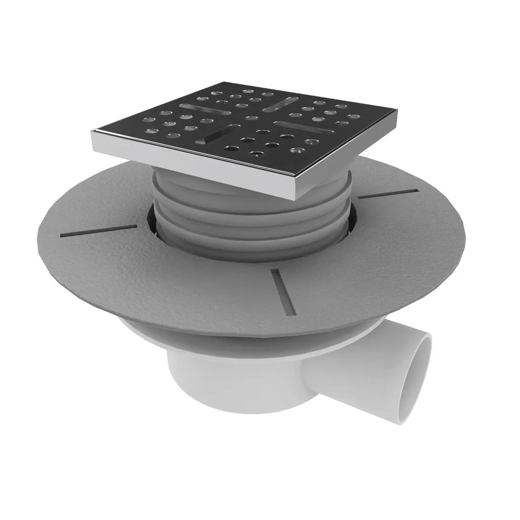 Vloerafvoer voor douche-element, horizontaal