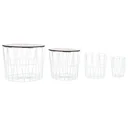 Coffee tables 4 pieces white