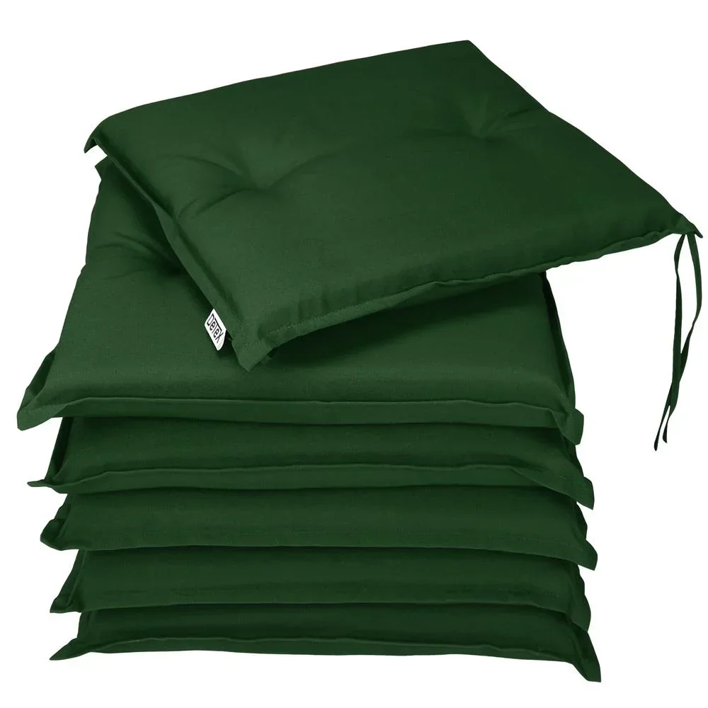 Seat cushions - 6 pieces - green - 43x39x5cm