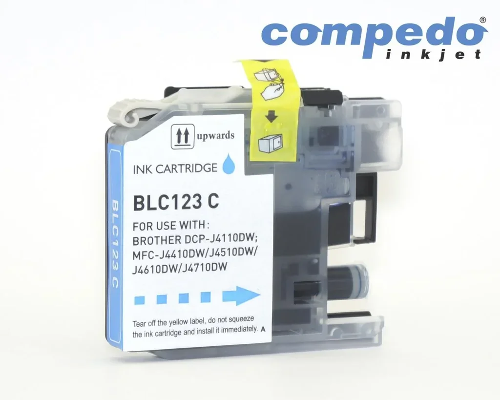Printer cartridge for Brother LC123Y08 yellow