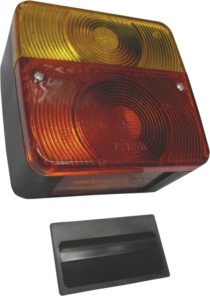 2-chamber rear light with license plate light, 1 piece