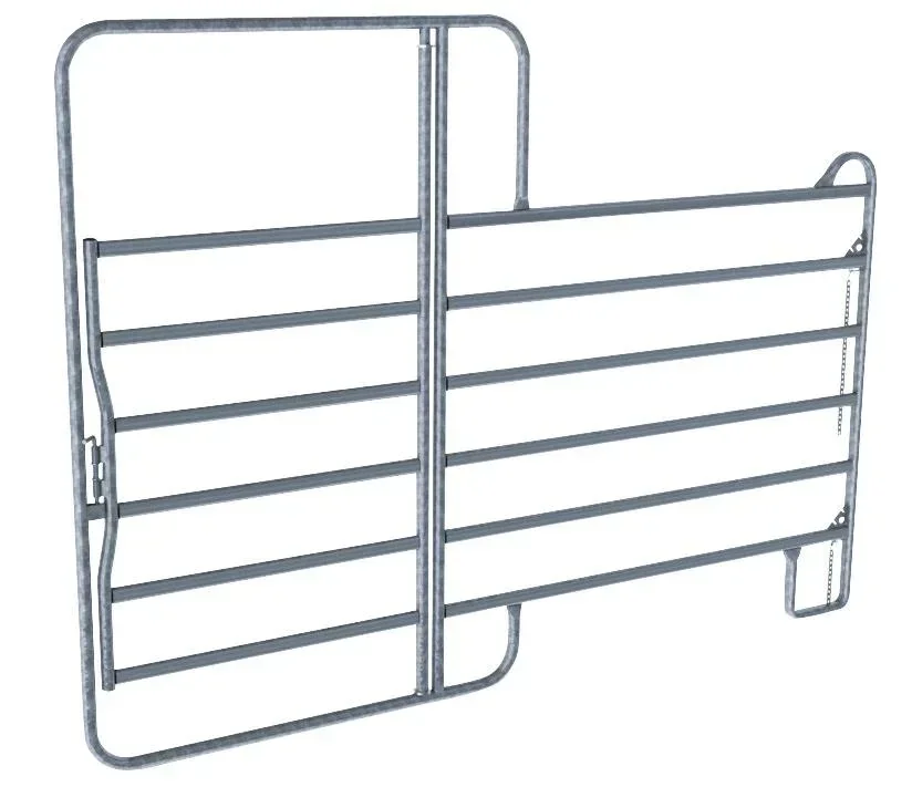 Pasture panel - fence element with gate, 3.6 m length, total height 2.2 m
