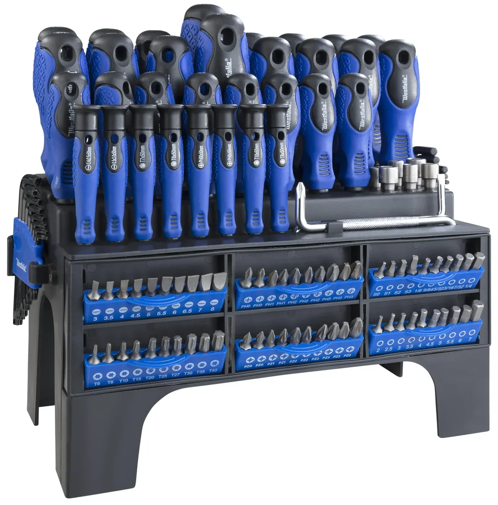 Screwdriver and bit set with holder 116-piece