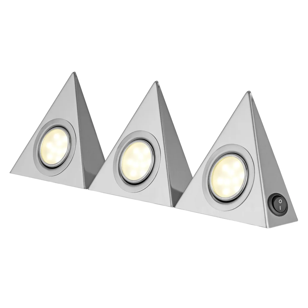 LED under-cabinet light Triangle, set of 3