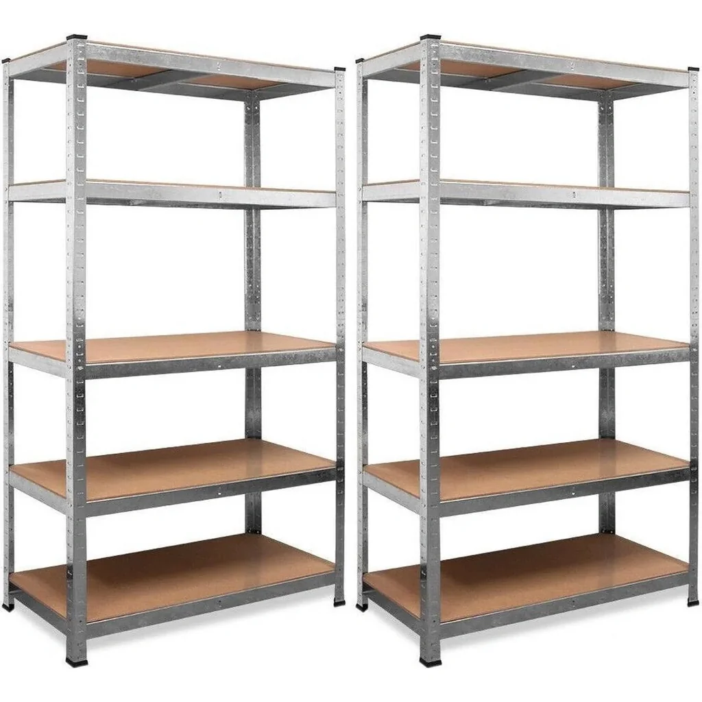 2 shelves with 5 shelves - 175x75x30 cm - 350 kg