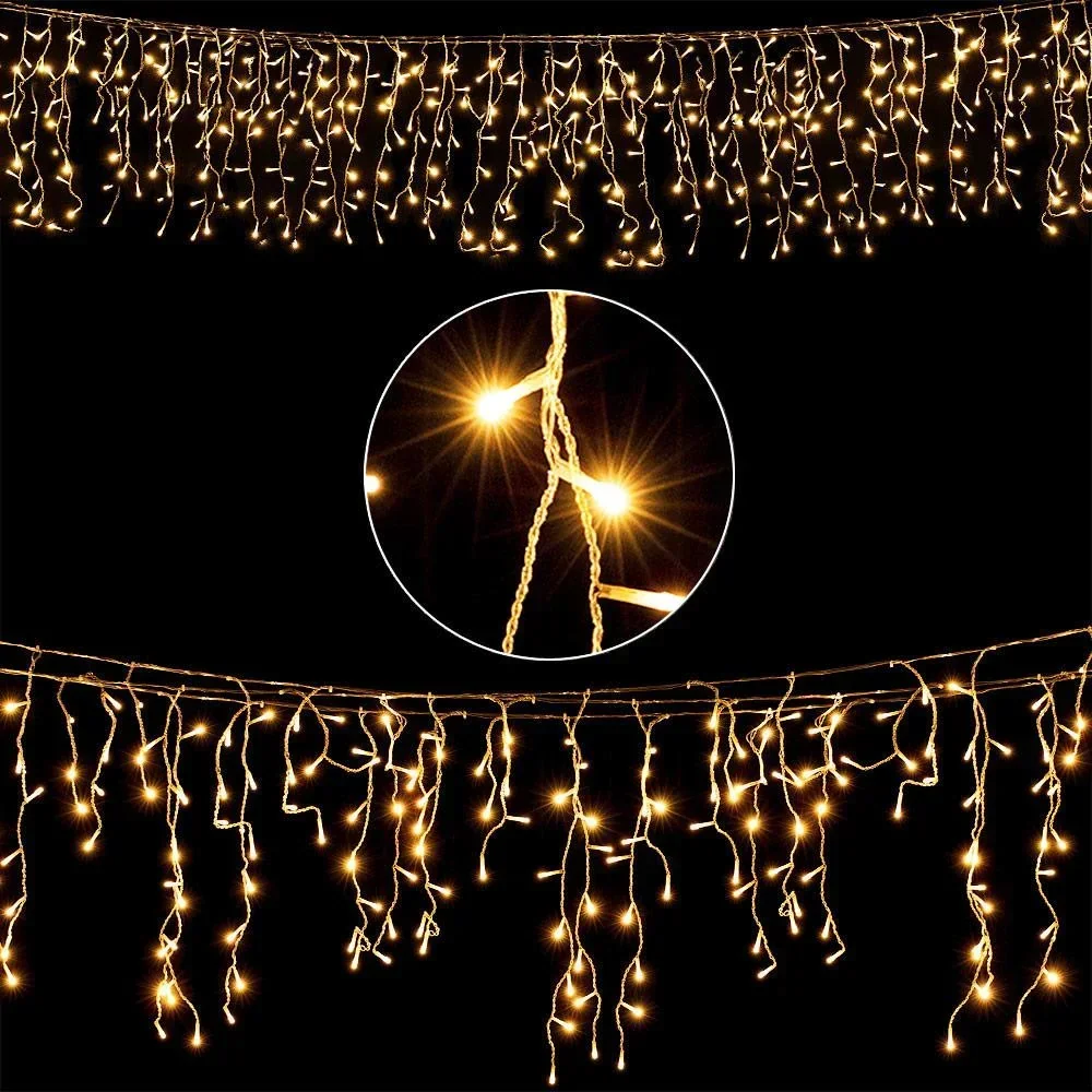 Icicle lighting 15m with 400LEDs - Warm White