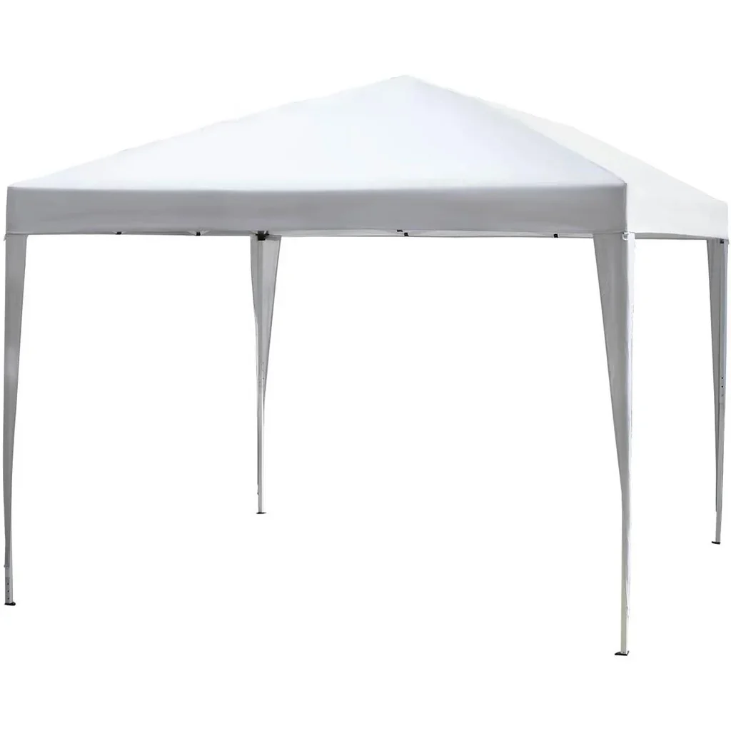 Pop-up party tent pavilion white 2.95 x 2.95 m