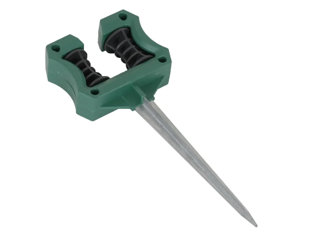 Garden hose holder/garden hose guide