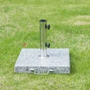 Parasol base with 2 wheels silver