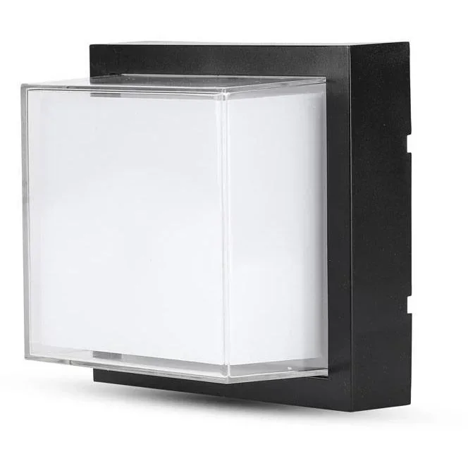 VT-831 LED wall light - 7W - 3000K - 400 lumens - Black - Square