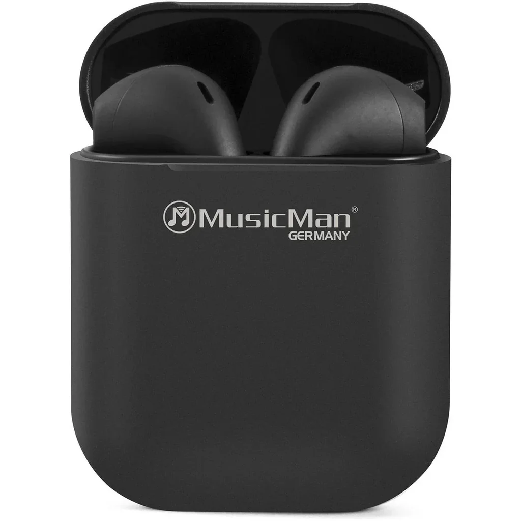 Wireless stereo in-ear headphones black
