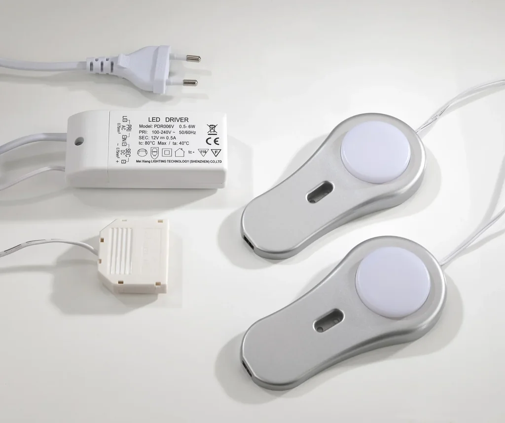 LED furniture light with sensor, set of 2