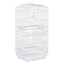 Bird cage bird house bird aviary for parrot budgie bird builder with removable bottom tray white 47.5 x 36 x 91