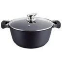 Casserole dish - with glass lid - 28 cm - Black