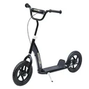 Children's scooter, kick scooter, city scooter, children's scooter, kickboard, 12 inches, black, 120 x 52 x 80-88 cm