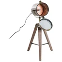 Table lamp wooden table lamp tripod E14 bronze