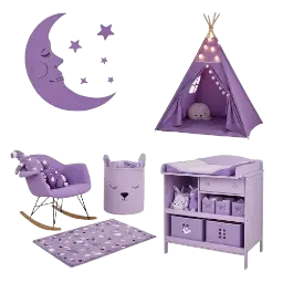 Kinderkamer lila afbeelding