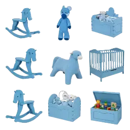 Kinderkamer blauw afbeelding