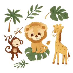 Muursticker Jungle afbeelding