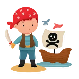 Piraten Muurstickers afbeelding