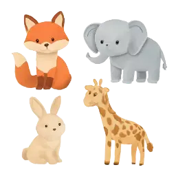 Wandsticker Dieren afbeelding