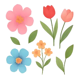 Muurstickers Bloemen afbeelding